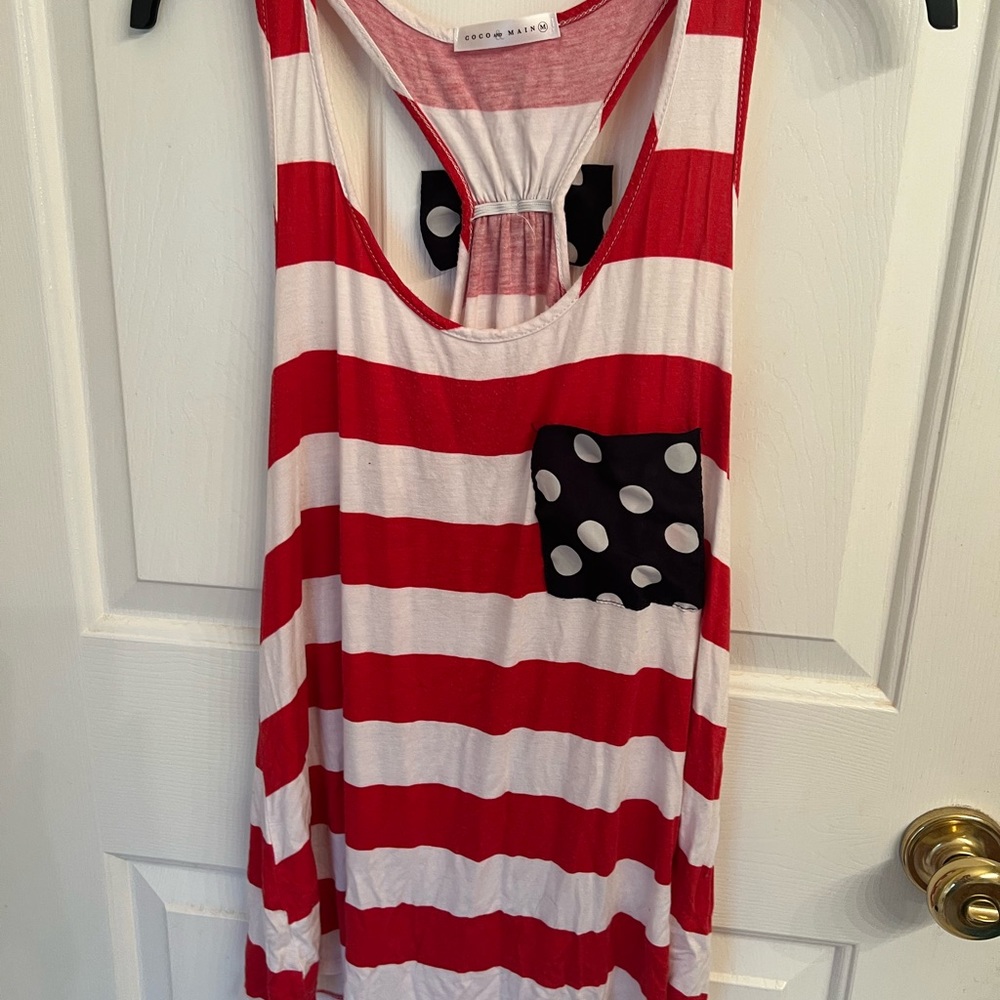 American Flag Racerback Tank Size M